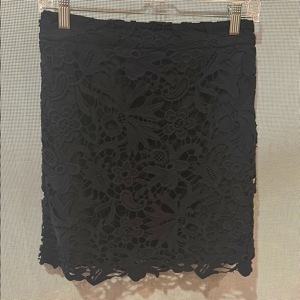 Banana Republic Black Embellished Mini Pencil Skirt